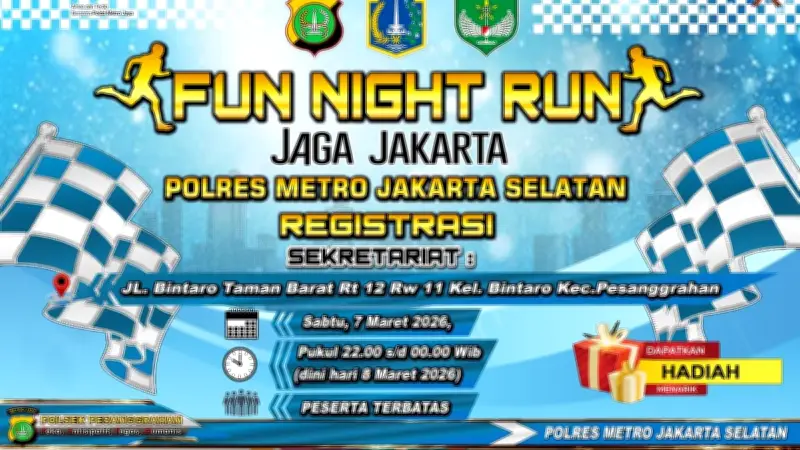 Polisi Fasilitasi Fun Night Run untuk Atasi Balap Lari Liar di Jakarta Selatan
