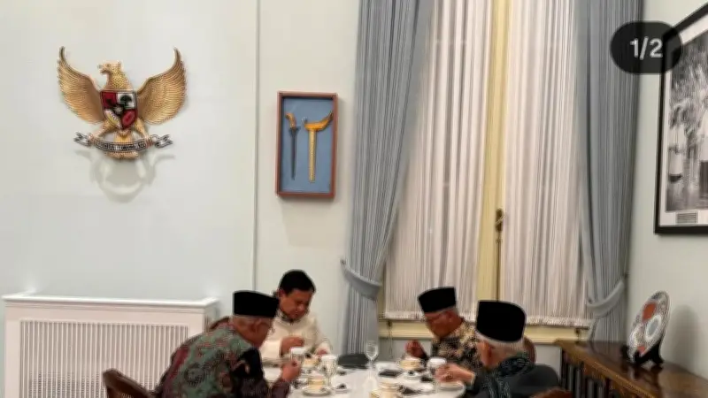 Prabowo Buka Puasa Bersama Pimpinan MUI, NU, dan Muhammadiyah di Istana