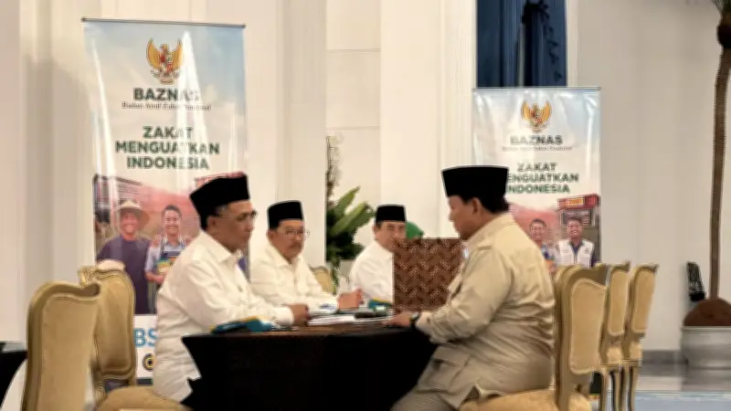 Prabowo-Gibran dan Menteri Bayar Zakat di Istana Negara, Tampilkan Solidaritas