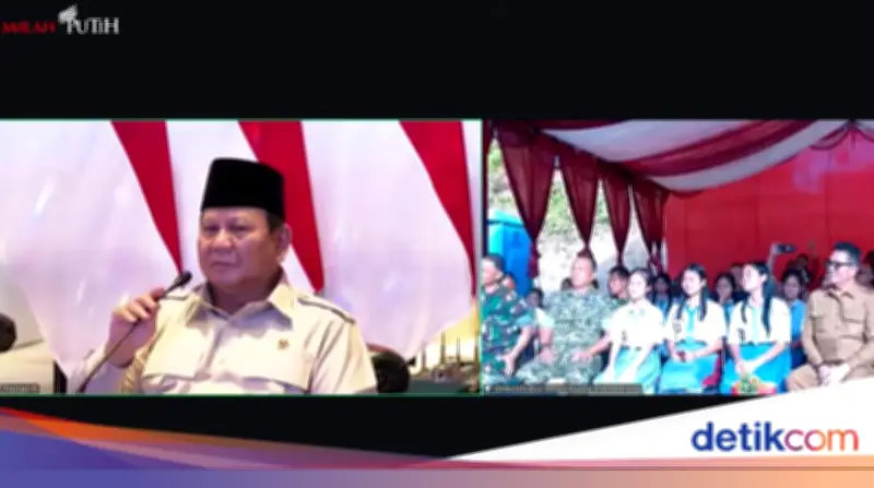 Prabowo Lega Anak Desa Tak Lagi Basah-basahan ke Sekolah Berkat 218 Jembatan