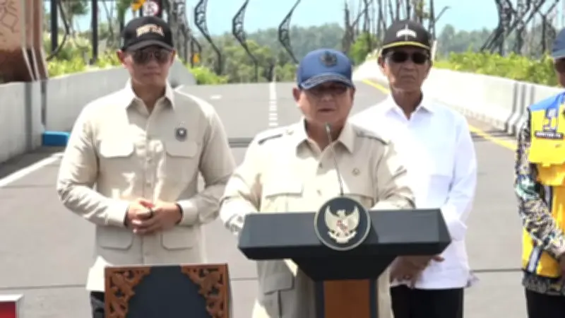 Prabowo Resmikan 218 Jembatan, Ungkap Kini Tidur Lebih Lega untuk Anak Desa