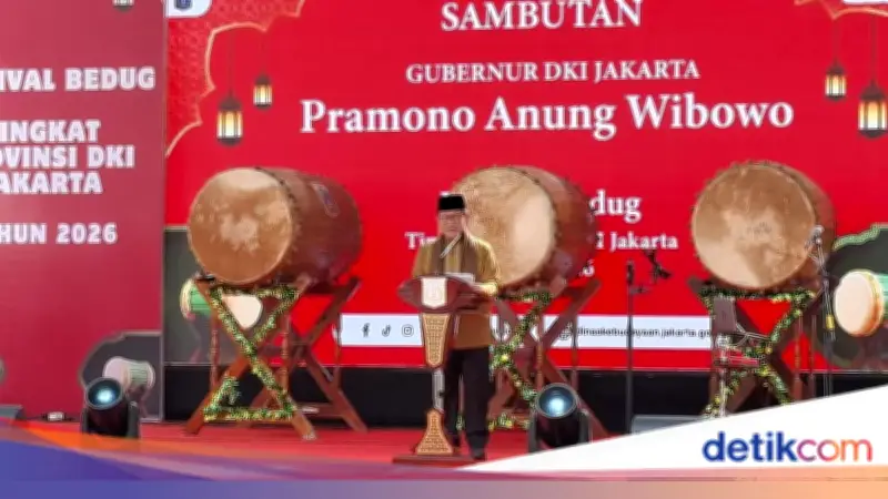 Pramono Anung Buka Festival Bedug DKI 2026, 16 Grup Finalis Siap Tampil di Malam Takbir