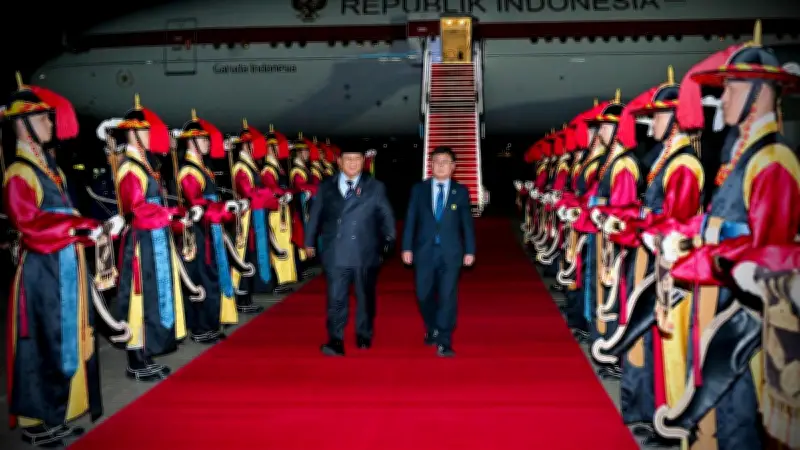 Presiden Prabowo Tiba di Seoul, Disambut Upacara Kehormatan dan 21 Tembakan Meriam