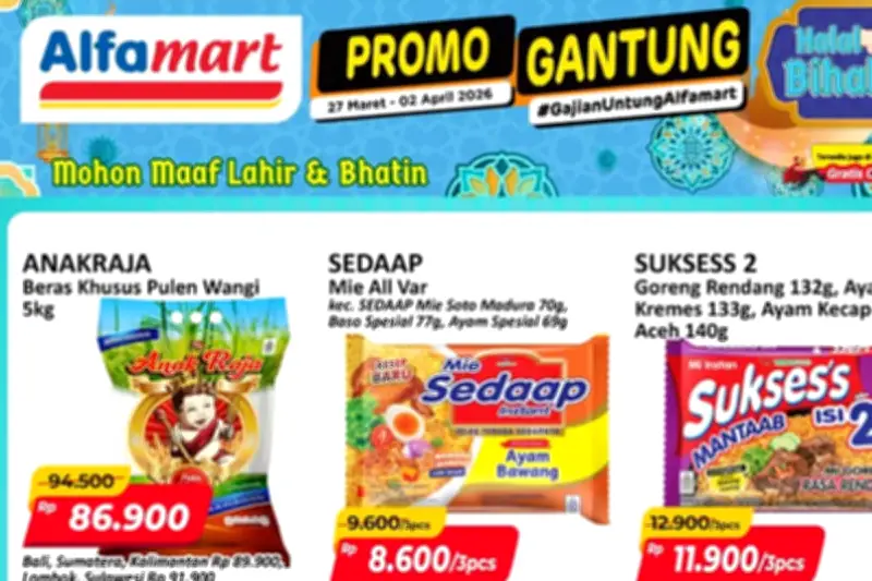 Promo Alfamart Hari Ini 30 Maret 2026: Beras 5 Kg Harga Ekonomis Mulai Rp