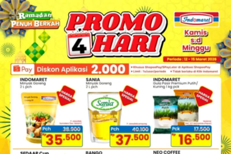 Promo Indomaret 13 Maret 2026: Gula Pasir Mulai Rp 10.000, Hemat Belanja Harian