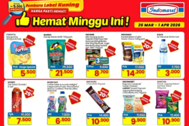 Promo JSM Indomaret 28 Maret 2026: Telur Ayam Negeri Diskon Rp 2.000 per Kg