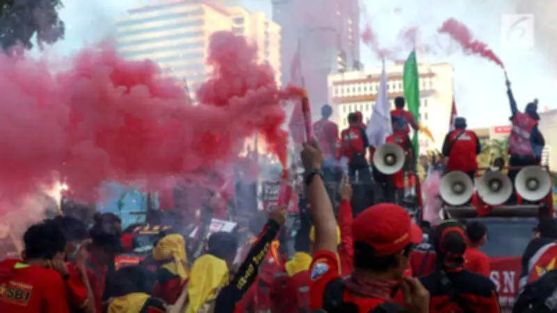 Ribuan Personel Gabungan Amankan Tiga Titik Demo di Jakarta Pusat Hari Ini