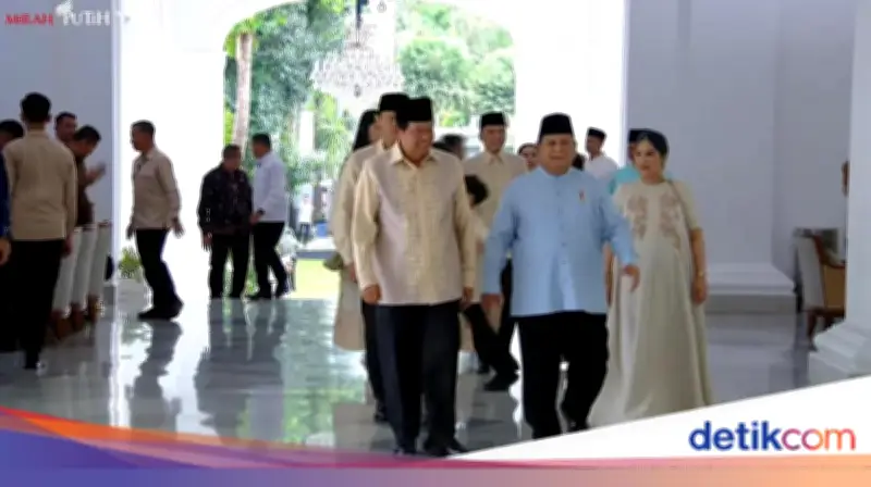 SBY dan Keluarga Halalbihalal dengan Prabowo di Istana Merdeka