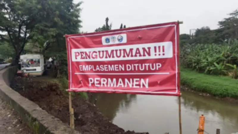 Tempat Sampah Sementara di Bantaran Kali TPU Tanah Kusir Ditutup Permanen Usai Viral