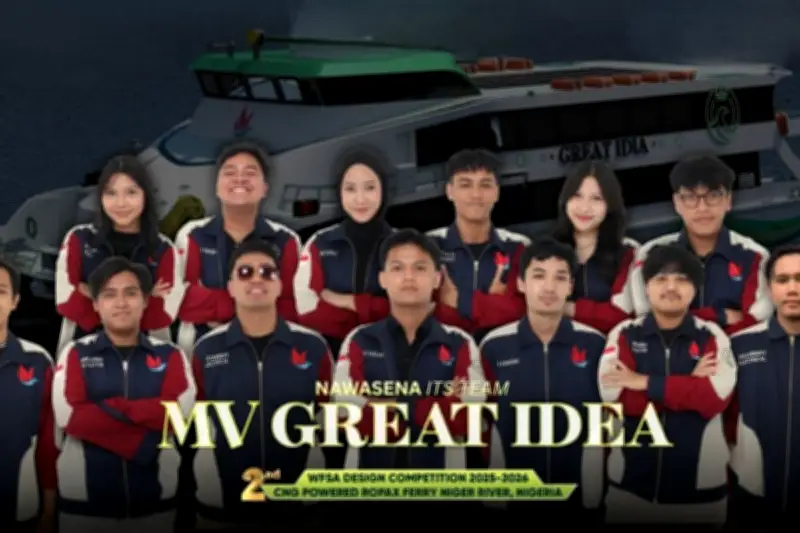 Tim Mahasiswa ITS Raih Juara Dunia di Kompetisi Desain Kapal Feri 2026