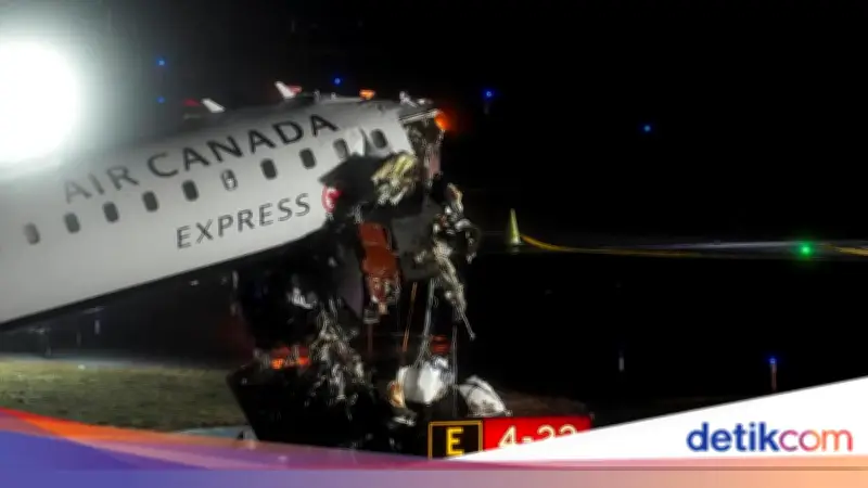 Tragedi di Bandara LaGuardia: Pesawat Air Canada Tabrak Truk Damkar, Pilot dan Kopilot Tewas