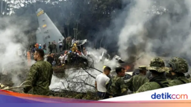 Tragis! Pesawat Hercules Militer Kolombia Jatuh di Hutan, 66 Orang Tewas