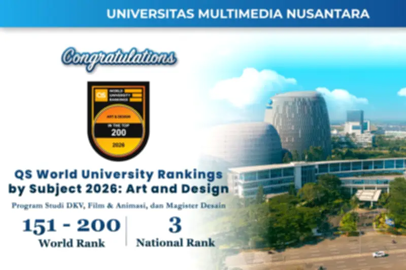 UMN Masuk 200 Besar Dunia Versi QS WUR by Subject 2026 untuk Seni dan Desain