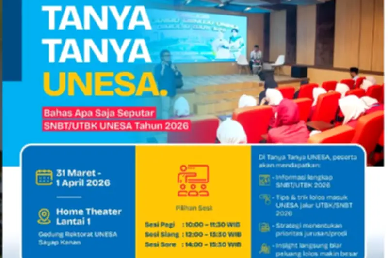 UNESA Gelar Sesi Tanya Jawab UTBK-SNBT di Kampus pada 31 Maret dan 1 April