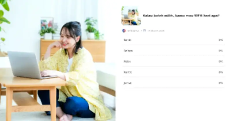 WFH Sehari dalam Sepekan Usai Lebaran: Pemerintah Siapkan Aturan untuk ASN dan Swasta