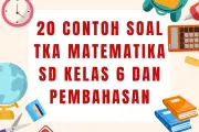 20 Contoh Soal TKA Matematika SD Kelas 6 dan Pembahasan Lengkap