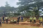 Area Makam Vidi Aldiano di TPu Tanah Kusir Ditanami Pohon Ketapang