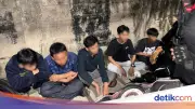 Brimob Amankan 23 Pemuda dalam Konvoi Bawa Bendera dan Petasan di Cakung