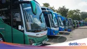 Ratusan Bus Berjajar di TMII, Siap Antar Ribuan Warga Jateng Mudik Gratis 2026