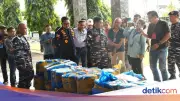 TNI AL Gagalkan Penyelundupan 1,4 Ton Sianida dari Filipina di Bitung