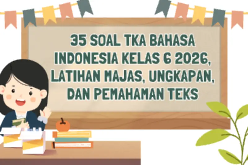 35 Soal TKA Bahasa Indonesia Kelas 6 2026: Latihan Majas dan Ungkapan