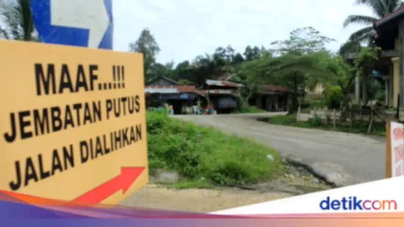 5 Desa di Aceh Tengah Kembali Terisolasi Usai Jembatan Darurat Ambruk