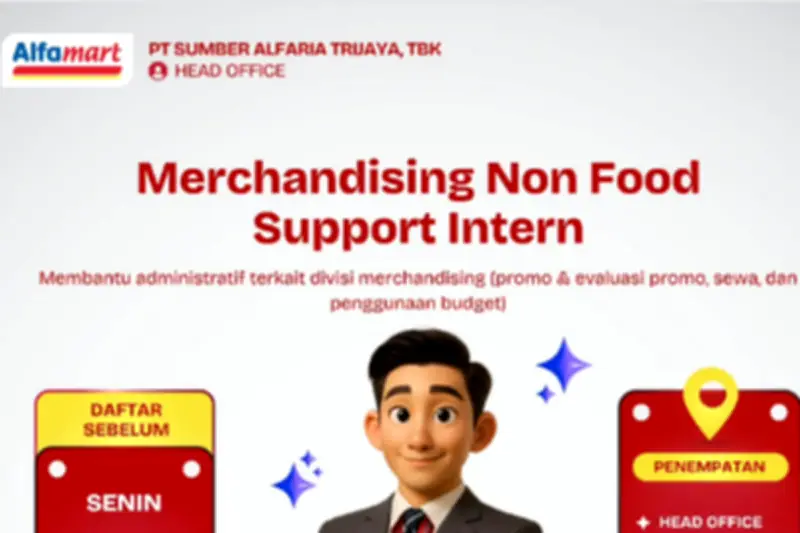 Alfamart Buka Lowongan Magang untuk Mahasiswa, Daftar Sebelum 13 April