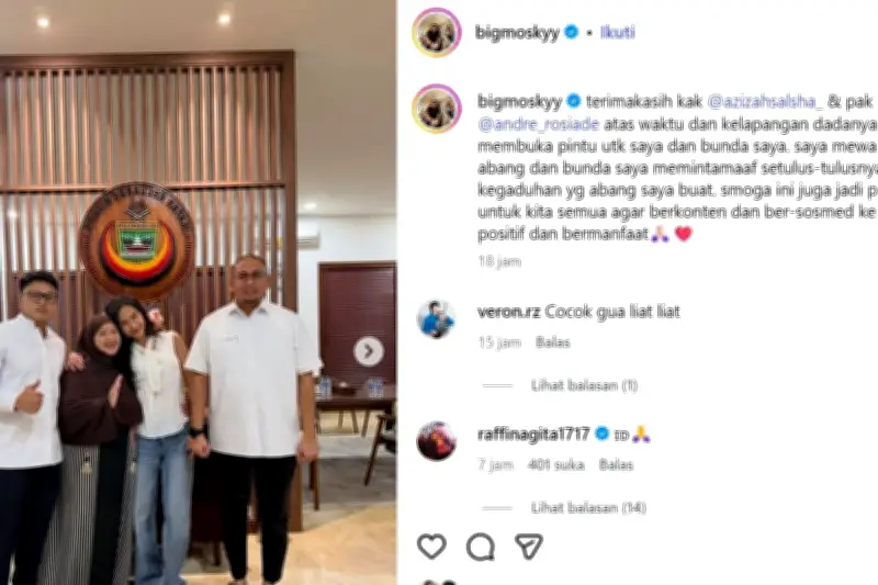 Azizah Salsha Resmi Maafkan Bigmo dan Kakaknya, Damai di Kantor DPP IK