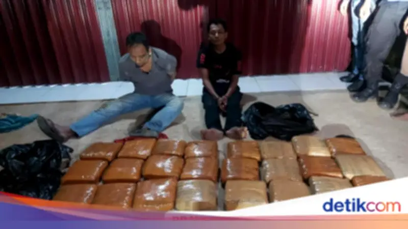 Bareskrim Tangkap 2 Kurir Bawa 23 Kg Ganja di Riau, Pemilik Diburu