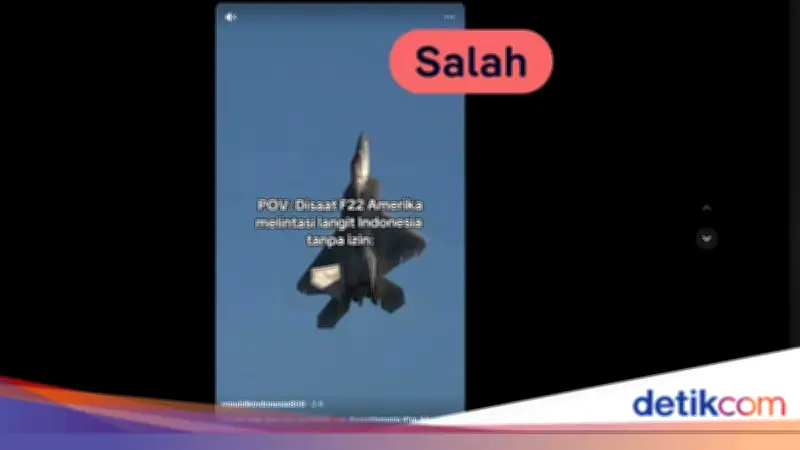 Cek Fakta: Klaim F-22 AS Masuk Wilayah Udara RI Tanpa Izin Ternyata Hoaks