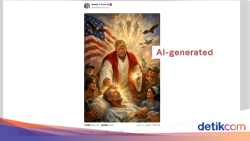 Gambar AI Mirip Yesus Picu Kontroversi dan Ancam Dukungan Pemilih Trump