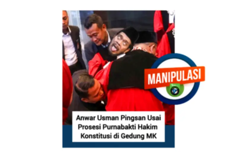 Hoaks Foto Anwar Usman Pingsan Saat Wisuda Purnabakti