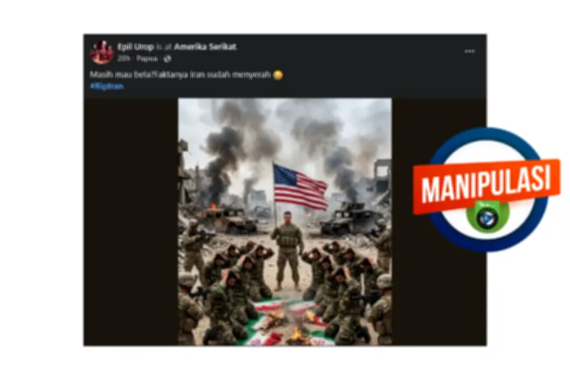 Hoaks Serangan Media Sosial: Narasi Tentara Iran Menyerah ke AS Terbongkar