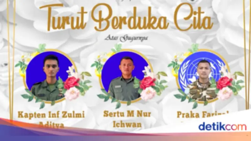 Jenazah 3 Prajurit TNI Gugur di Lebanon Direncanakan Dipulangkan Jumat atau Sabtu