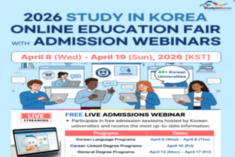 Korea Selatan Gelar Webinar Gratis untuk Konsultasi Kuliah Bagi Pelajar Asing