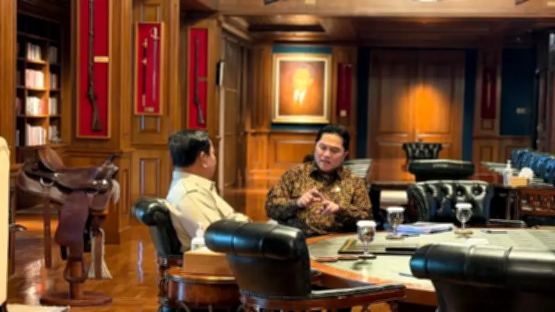 Menpora Erick Thohir Laporkan Program Strategis Olahraga ke Presiden Prabowo di Hambalang