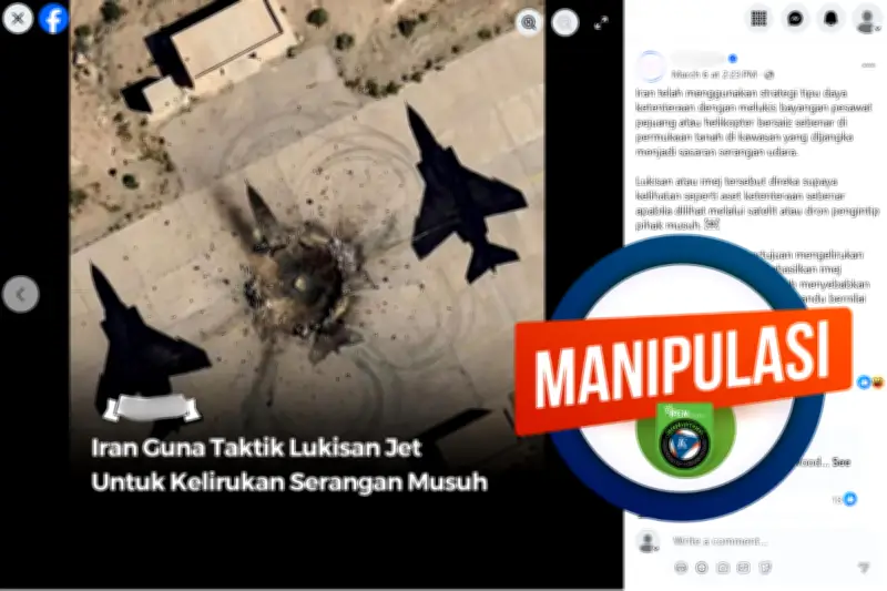 Narasi Iran Gunakan Lukisan Jet Tempur untuk Elak Serangan AS-Israel Beredar
