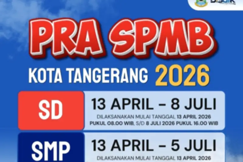 Pra-SPMB 2026 Kota Tangerang Resmi Dimulai, Begini Cara Pendaftarannya