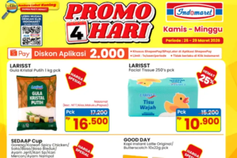 Promo Indomaret Edisi Spesial 4.4: Diskon Beli 1 Gratis 1 Berlaku Hari Ini