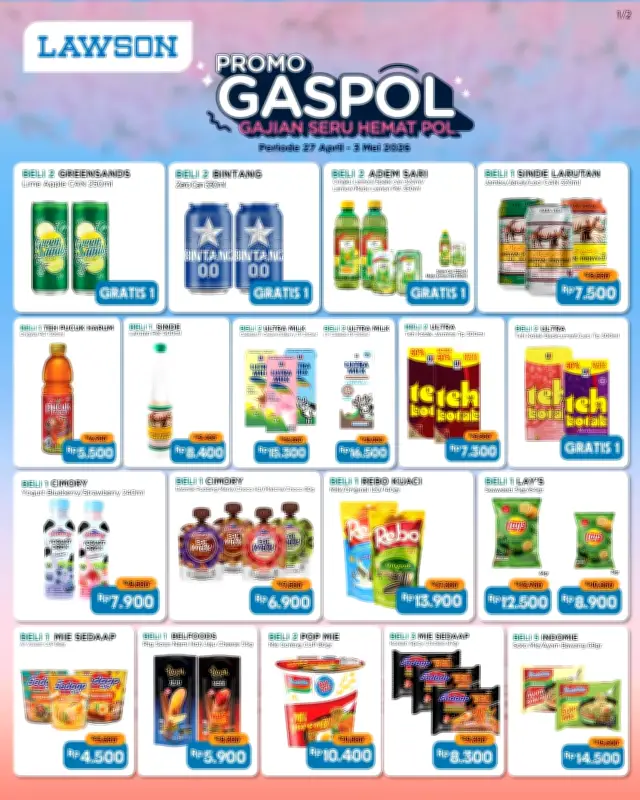 Promo Lawson Diskon Gajian Seru, Belanja Hemat 27 April-3 Mei 2026