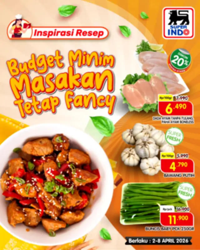Super Indo Gelar Promo Diskon hingga 20% untuk Bahan Masakan, 2-8 April 2026
