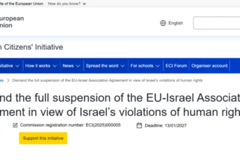 Tekanan Publik Meningkat, Warga Eropa Kumpulkan 1 Juta Tanda Tangan Desak UE Putus Kerja Sama dengan Israel