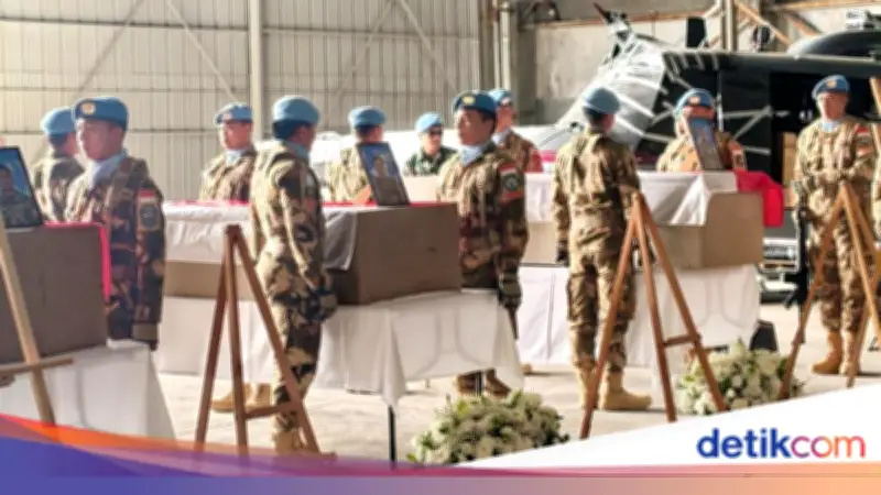 UNIFIL Gelar Upacara Penghormatan untuk Tiga Prajurit TNI Gugur di Lebanon