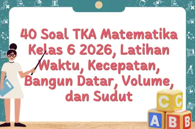 40 Soal TKA Matematika Kelas 6 2026: Latihan Waktu, Kecepatan, dan Bangun Datar