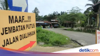 5 Desa di Aceh Tengah Kembali Terisolasi Usai Jembatan Darurat Ambruk