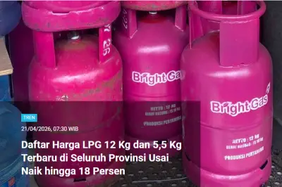 Harga LPG Naik 18 Persen Jadi Berita Terpopuler, Disusul Isu Gencatan Senjata AS-Iran