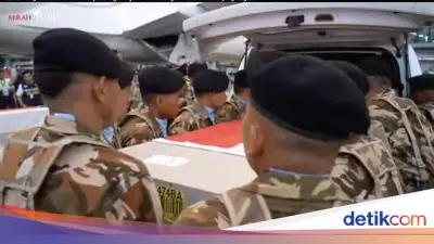 Jenazah 3 Prajurit TNI Gugur di Misi Perdamaian PBB Tiba di Indonesia