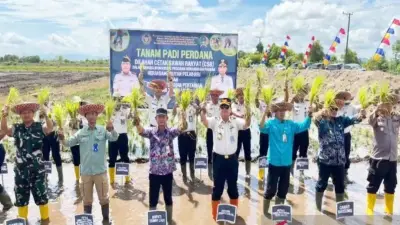 Kanwil Ditjenpas Kalsel Cetak Sawah Rakyat 4 Hektare, Wujudkan Pembinaan Pertanian