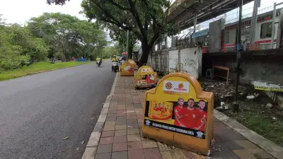 Parkir Liar di Trotoar Stasiun Batuceper Ditindak Tegas, Dishub Pasang Barrier Beton