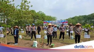 Polres Serang Tanam 3.000 Pohon di Lahan Tidur PT IKPP Dukung Gerakan Asri